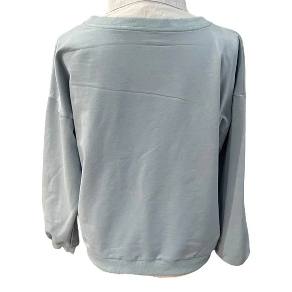 Packitcute Bunny Rabbit Blue White Collared Sweater Women’s size One Size - Picture 2 of 11